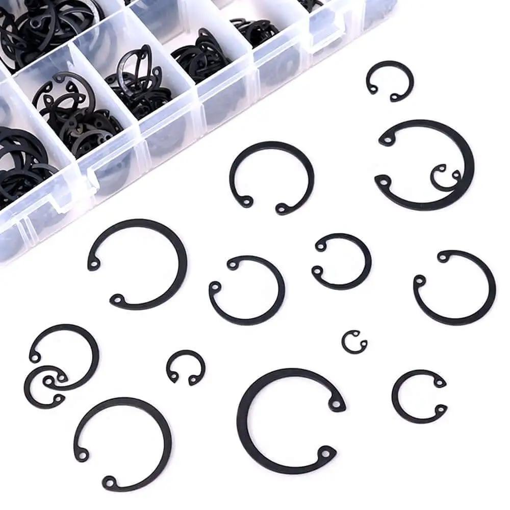 Pro Grade Internal Snap Ring Kit Set 150 Piece Alloy Steel Retaining Clip Ring Assortment In 15 Sizes From 8mm To 36mm