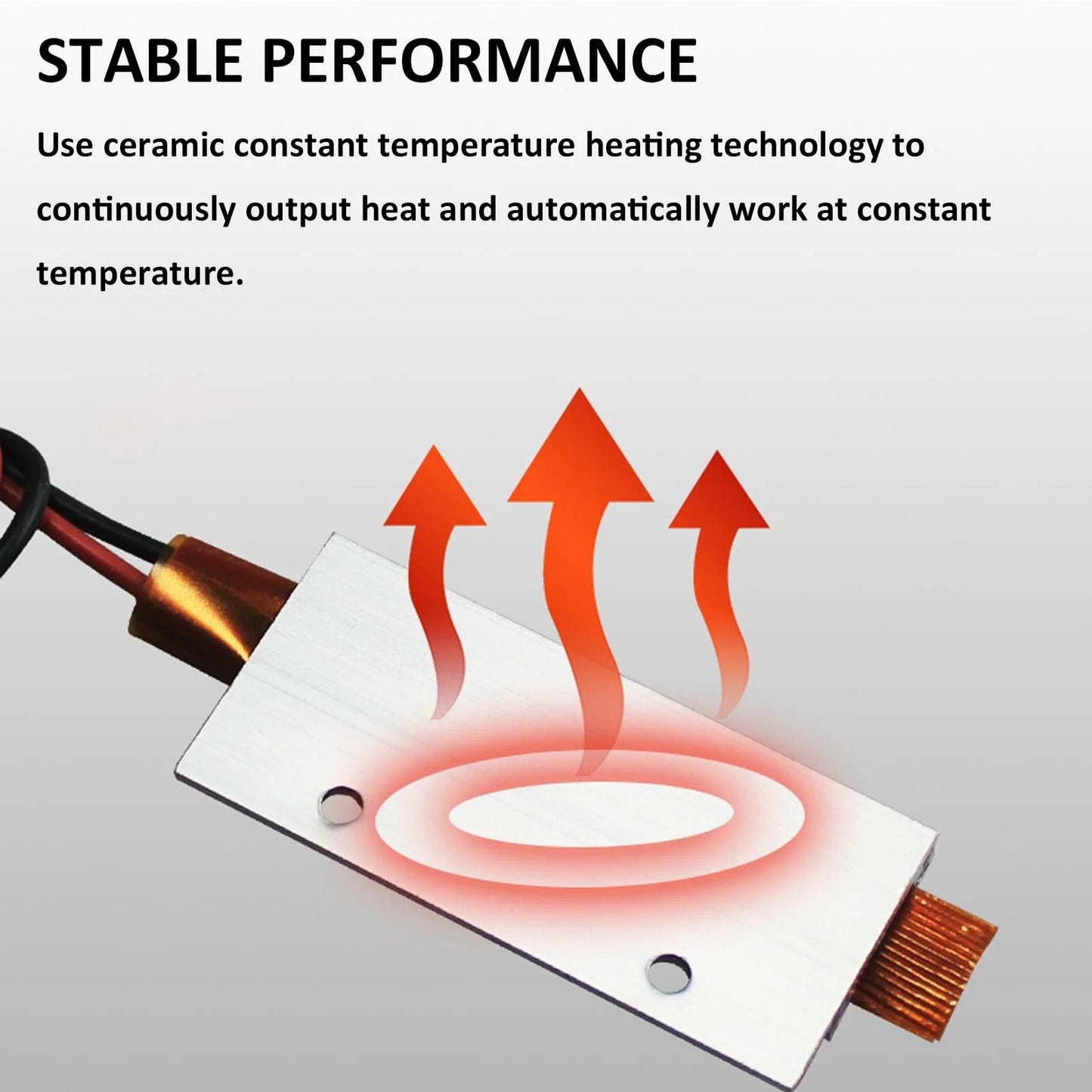 Two Pack 110V PTC Ceramic Heating Plates With Aluminum Shell Insulated Surface Constant Temperature 60C Miniature Heating Tools