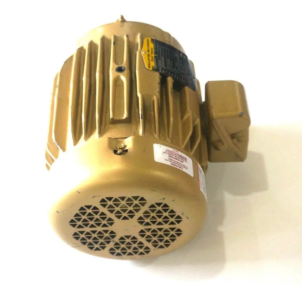 Single 5 HP 3-Phase General Purpose AC Motor, TEFC 184T Frame, 1750 RPM, 208-230/460V, side view of sealed ball bearings