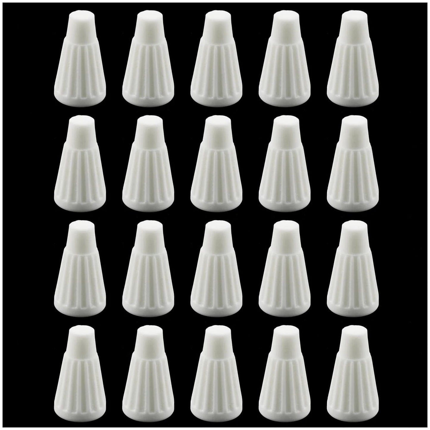 20 Pieces 19x10mm Ceramic Wire Connectors With Screwed Terminal Caps White Flame Retardant Heavy Duty High Temperature For Home Repair And Engineering Installations