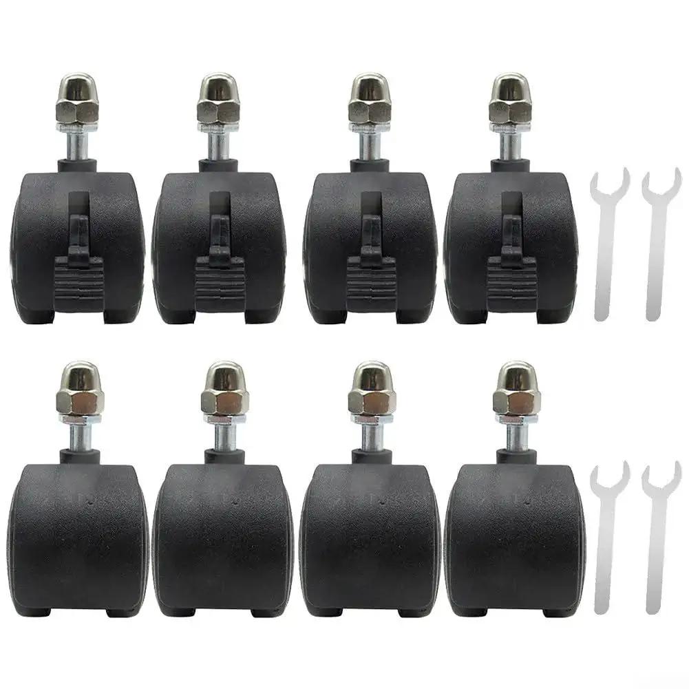 4 Pcs Wheel Pulley Caster Wheels For Electric Heaters Omni Directional Swivel Casters Replacement Durable Plastic Wheel Set Kit