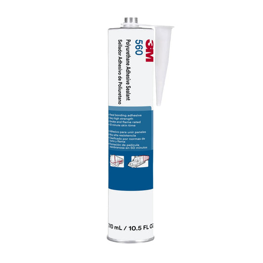 Polyurethane Adhesive Sealant 560, Black 310 mL Cartridge for metal-to-plastic, automotive panel bonding, and vehicle flooring.