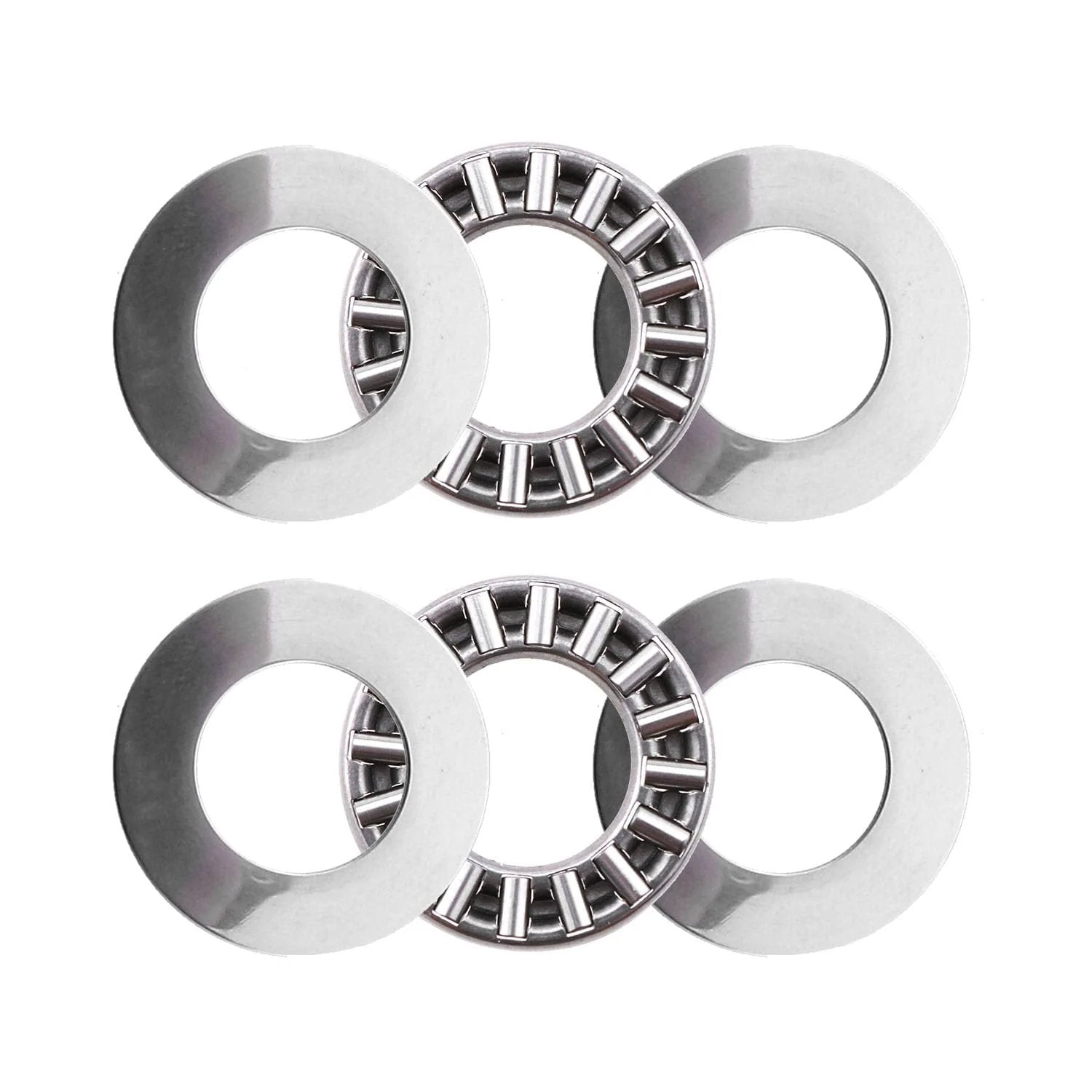 Front view of TC815 Thrust Needle Roller Bearings With TRA815 Washers Two Sets Include Two Bearings And Four Washers For Precision Machinery