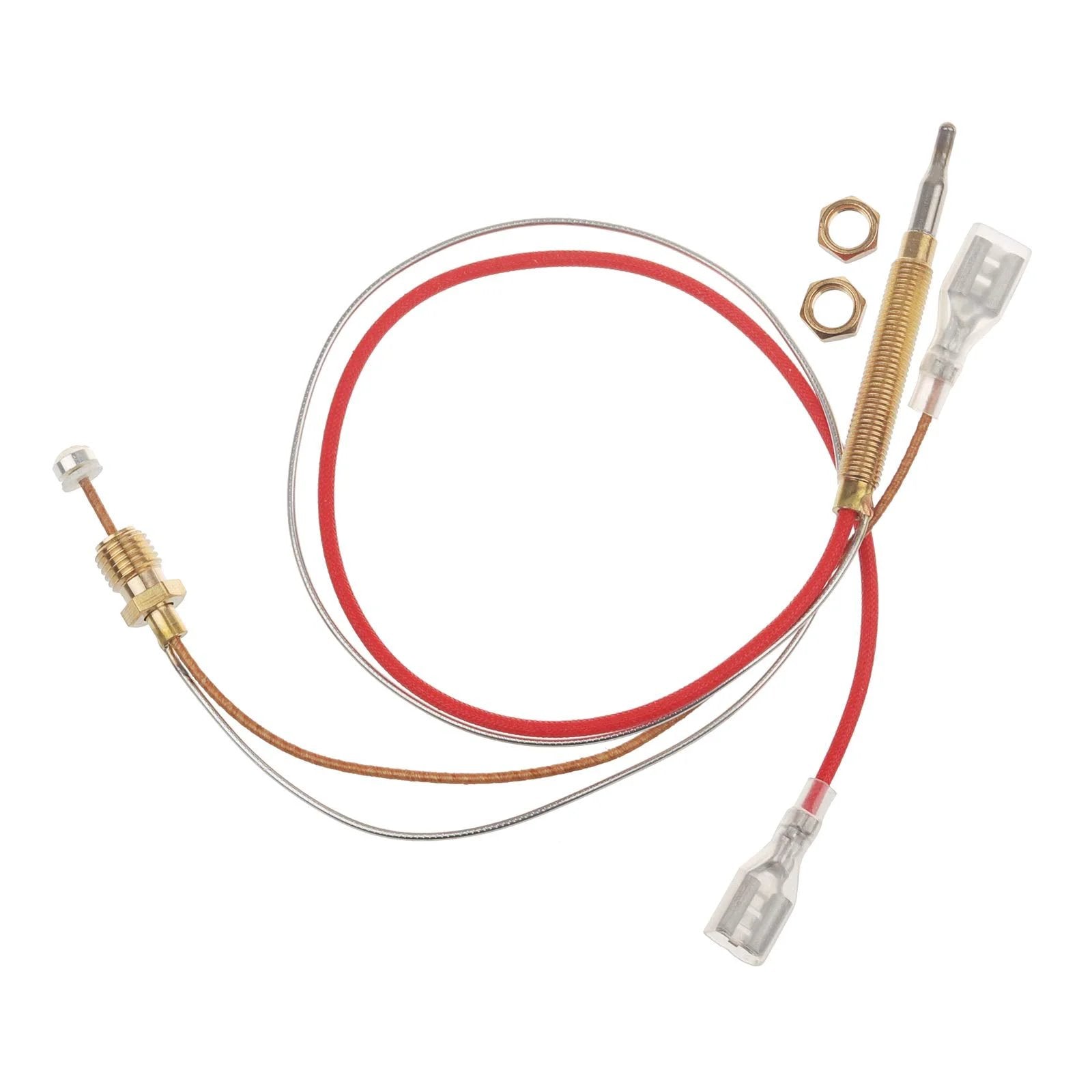 Outdoor Patio Heater Thermocouple Sensor with Tilt Switch includes M8 X 1 end connection nuts and M6 X 0.75 thermocouple head threads