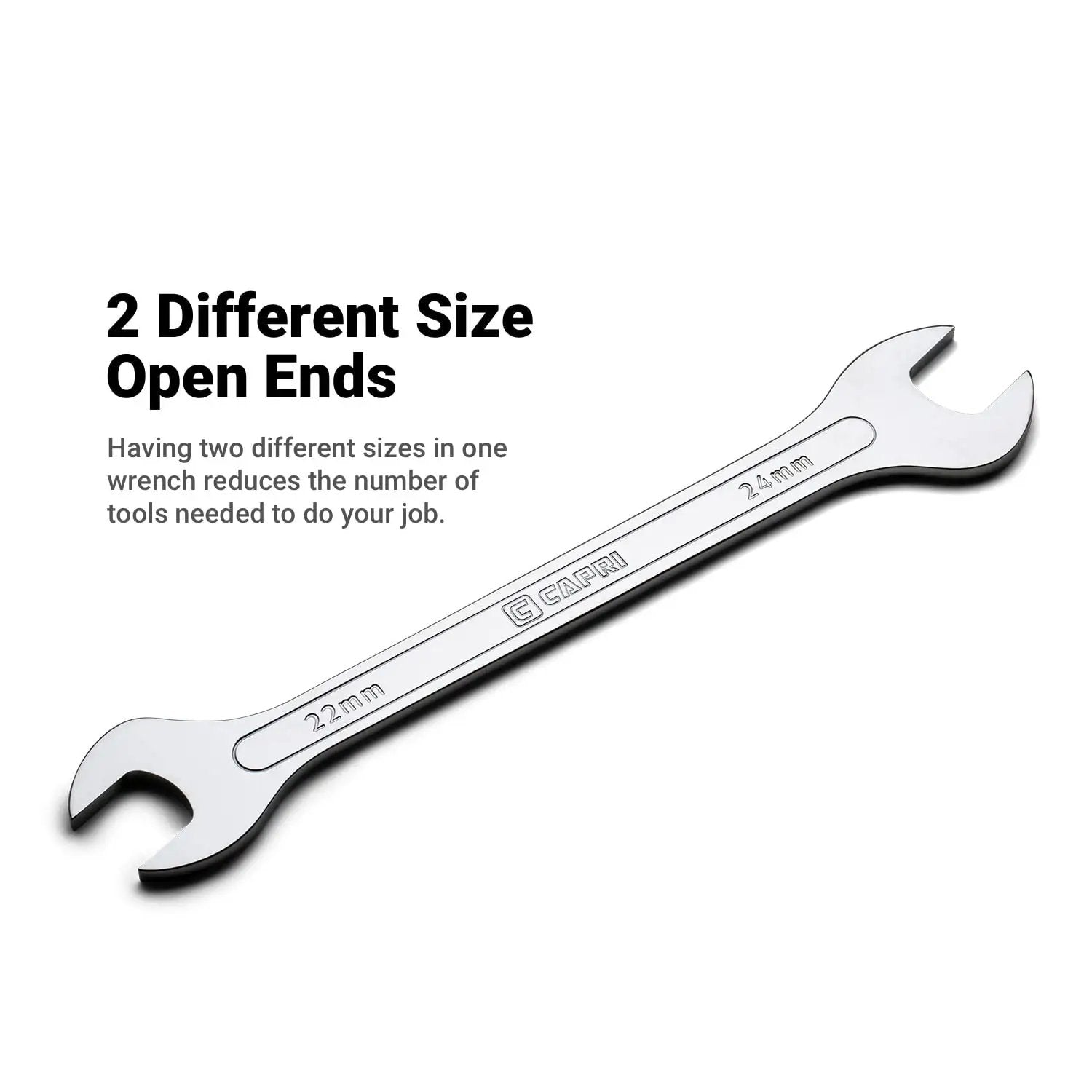 Ultra Thin 10 Mm X 11 Mm Open End Wrench With 15 Degree Angled Head Capri Tools Premium Forged Steel 2.6 Mm Ultra Low Profile