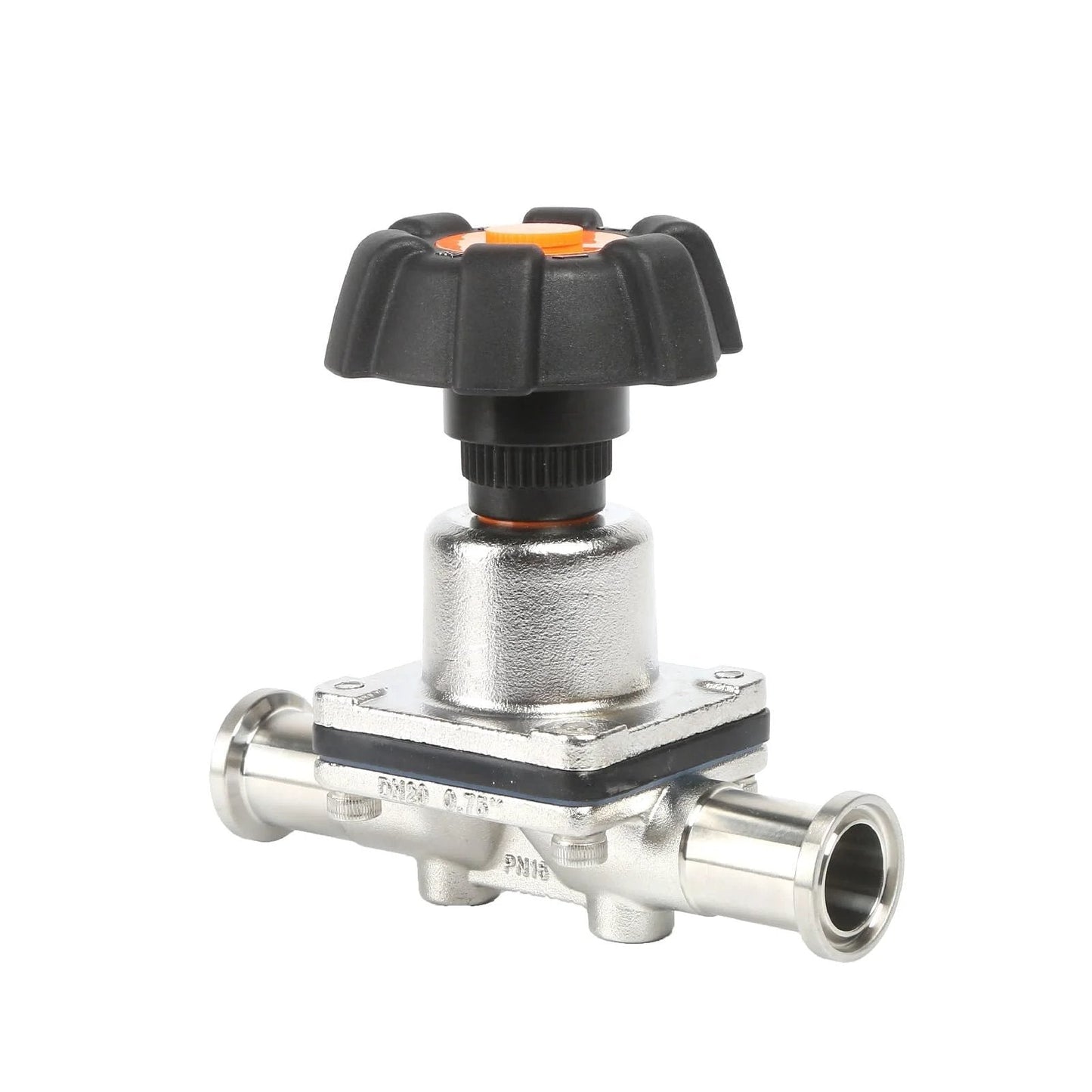 Tri Clamp Mini Diaphragm Valve Three Quarter Inch With SS316L Body And EPDM PTFE Membrane, Clamp Valve With Twenty Five Point Two Millimeter Flange