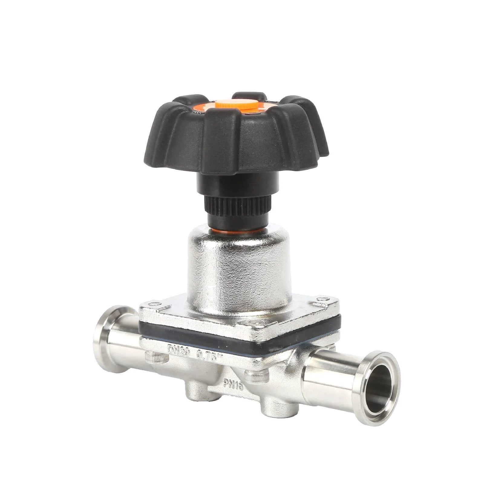 Tri Clamp Mini Diaphragm Valve Three Quarter Inch With SS316L Body And EPDM PTFE Membrane, Clamp Valve With Twenty Five Point Two Millimeter Flange