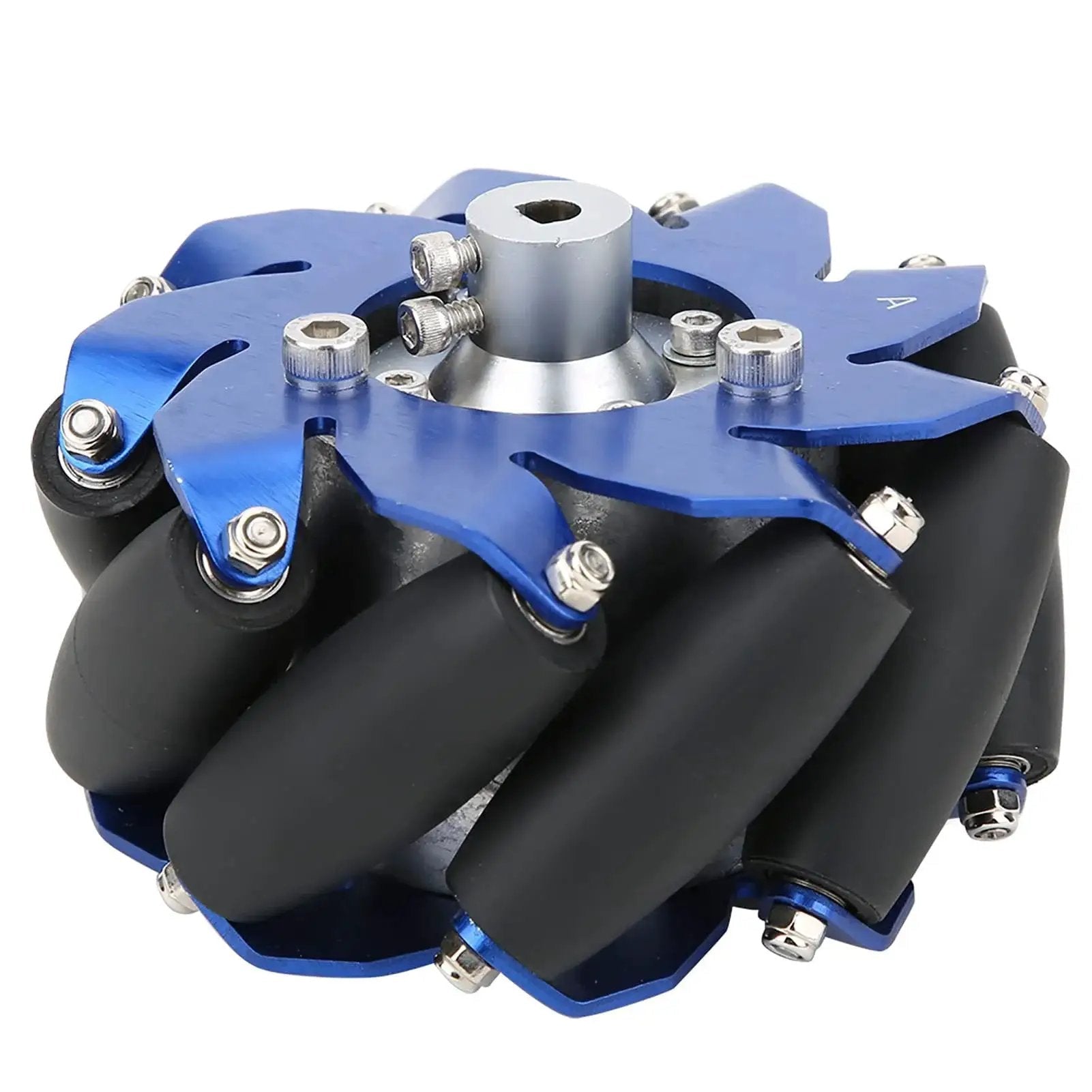 Beefy Omnidirectional 4 Inch Mecanum Wheel Drive With Aluminum Body And TPU Rubber Rollers Qiilu Industrial Robot Parts