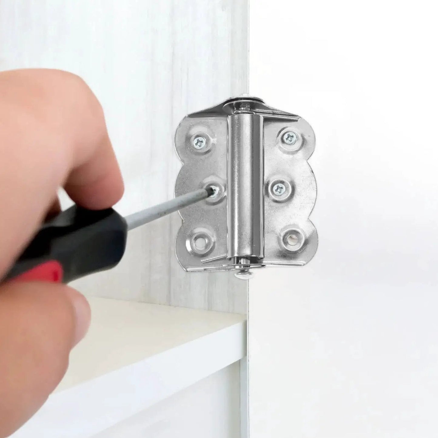 Installing Three Piece Self Closing Spring Door Hinge Set For Garage Screen Doors Made From Stainless Steel Heavy Duty