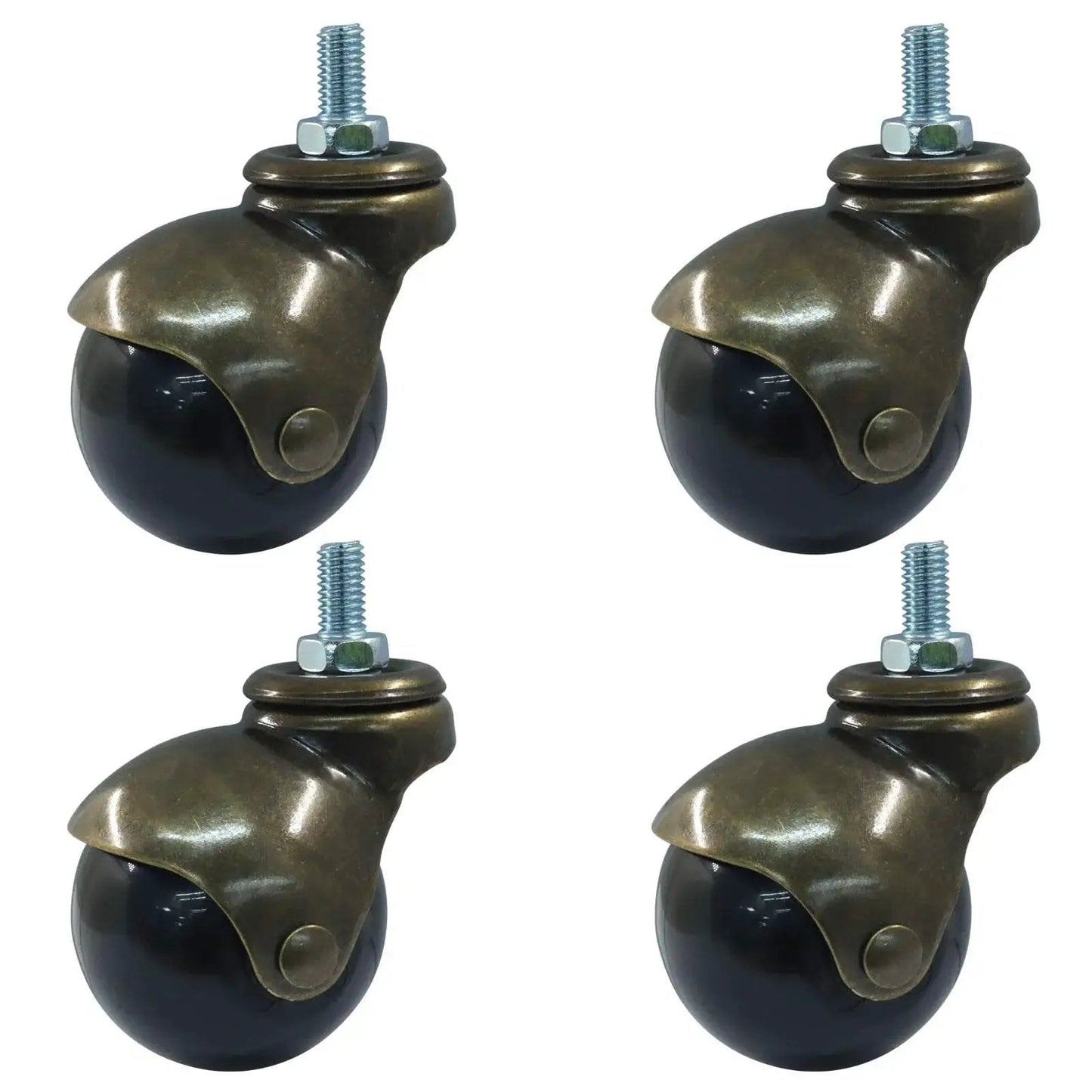 2 Inch Ball Caster Wheels Set Of 4 With Threaded Stem 360 Degree Swivel Furniture Casters For Chairs And Cabinets