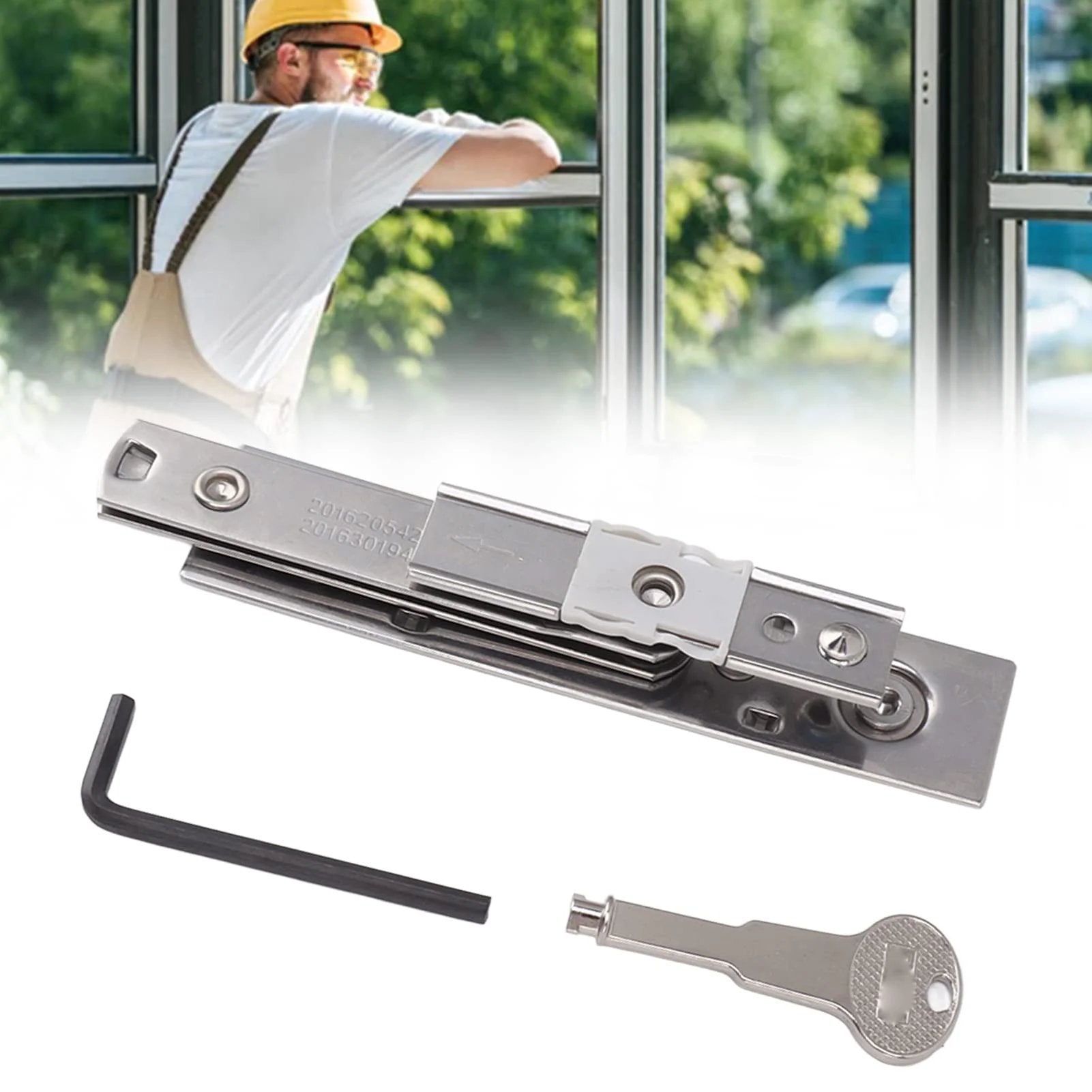 Stainless Steel Casement Window Hinge With Friction Stay And Ventilation Limiter For Replacement Parts with tools for installation