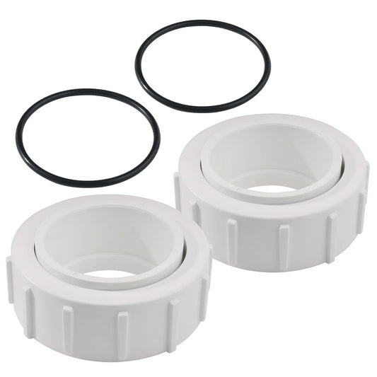 2 Inch Half Union Heater Adapter Kit PKG188 For Pentair MasterTemp 400 250 200 And Sta Rite MaxeTherm Heaters 420010402 Compatible Includes 2 Union Adapters 2 Nuts 2 O Rings 2 Pack GAQUECY