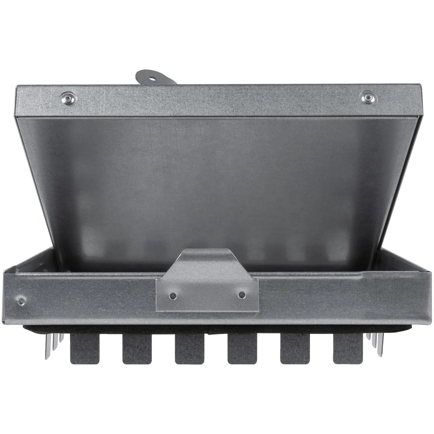 Front view of open 8 X 8 Inch Galvanized Steel Duct Access Door With Airtight Insulation For Crawl Space, Hinged Two Clasp Lock
