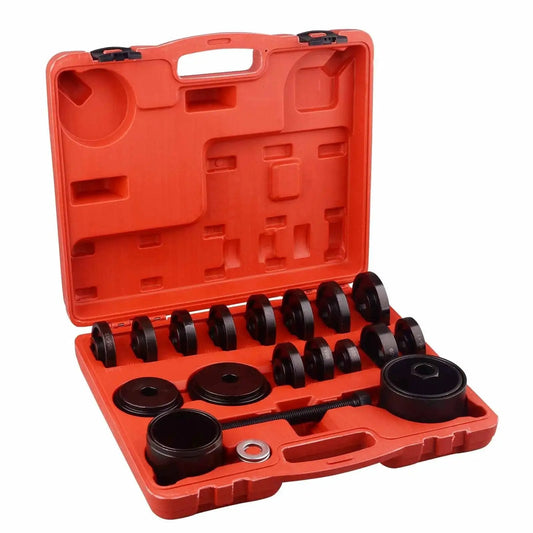Front Wheel Drive Bearing Removal Tool Set With Press Kit And Adapters in red case