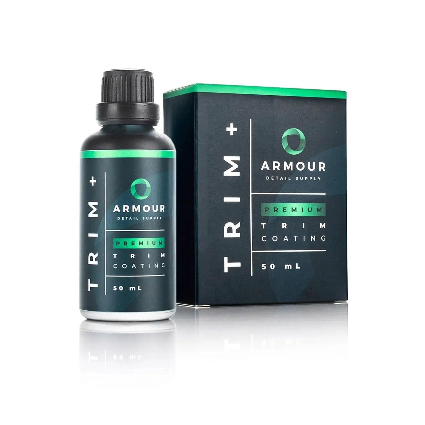 Trim And Exterior Plastic Restorer With UV Protection Up To 2 Years 50 Ml bottle and box front view