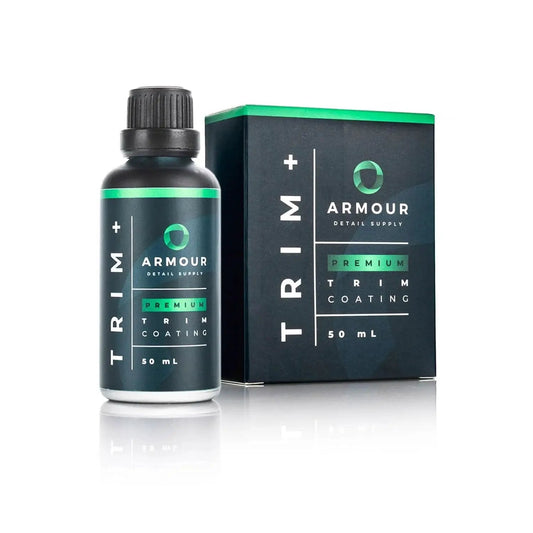 Trim And Exterior Plastic Restorer With UV Protection Up To 2 Years 50 Ml bottle and box front view