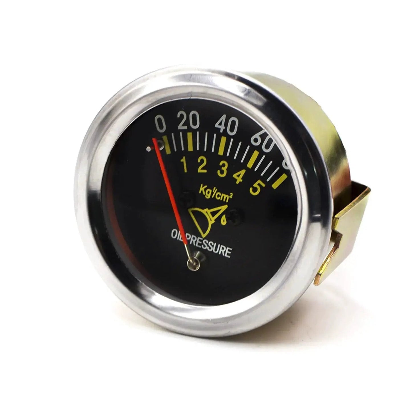 2 Inch 52mm Universal 12V DC Mechanical Pointer Oil Pressure Gauge 0 To 80 PSI Black Face Auto Car Meter With M8x1 Thread