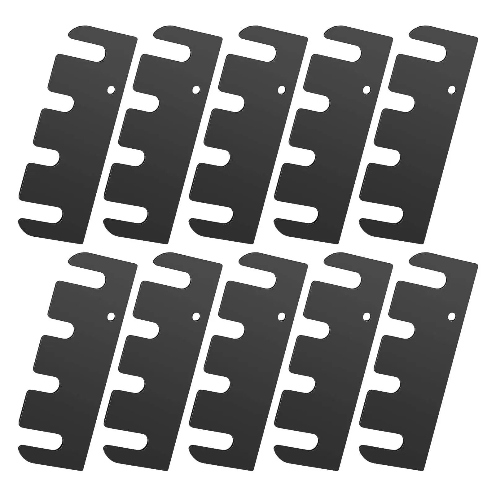 Ten Piece Door Hinge Filler Plates Kit With Stainless Steel Spacers 4x1.5 Inch Adjustable For Cabinet Repair DIY Friendly Rust Resistant Gap Filler For Kitchen And Home Improvement shown arranged in grid pattern