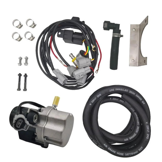 12V Brake Booster Vacuum Pump Kit With Plug And Play Installation For High Performance Braking, Electric Vacuum Pump For Brake Booster EVP50, Delivers Up To 25 Inch Vacuum, Activates When Vacuum Drops To 18 Inch, Includes Complete Install Kit