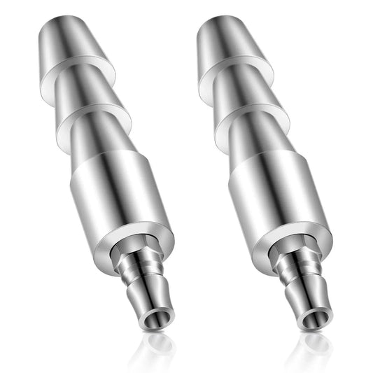 2 Pack Vac U Lock Adapter Quick Air Connector Quick Connect Fittings for Vacuum Systems Aluminum Alloy Silver 12 cm Length