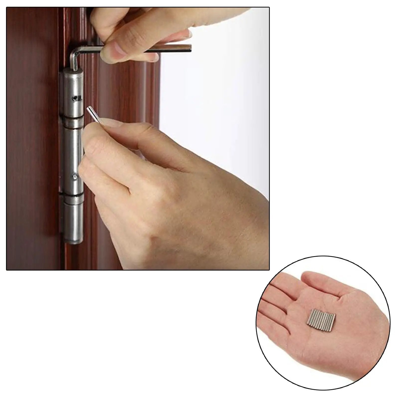 Installing Spring Hinge Tension Pin Metal Dowel Pegs Shelf Support Replacement Kit For Self Closing Garage Door Closer Hinge