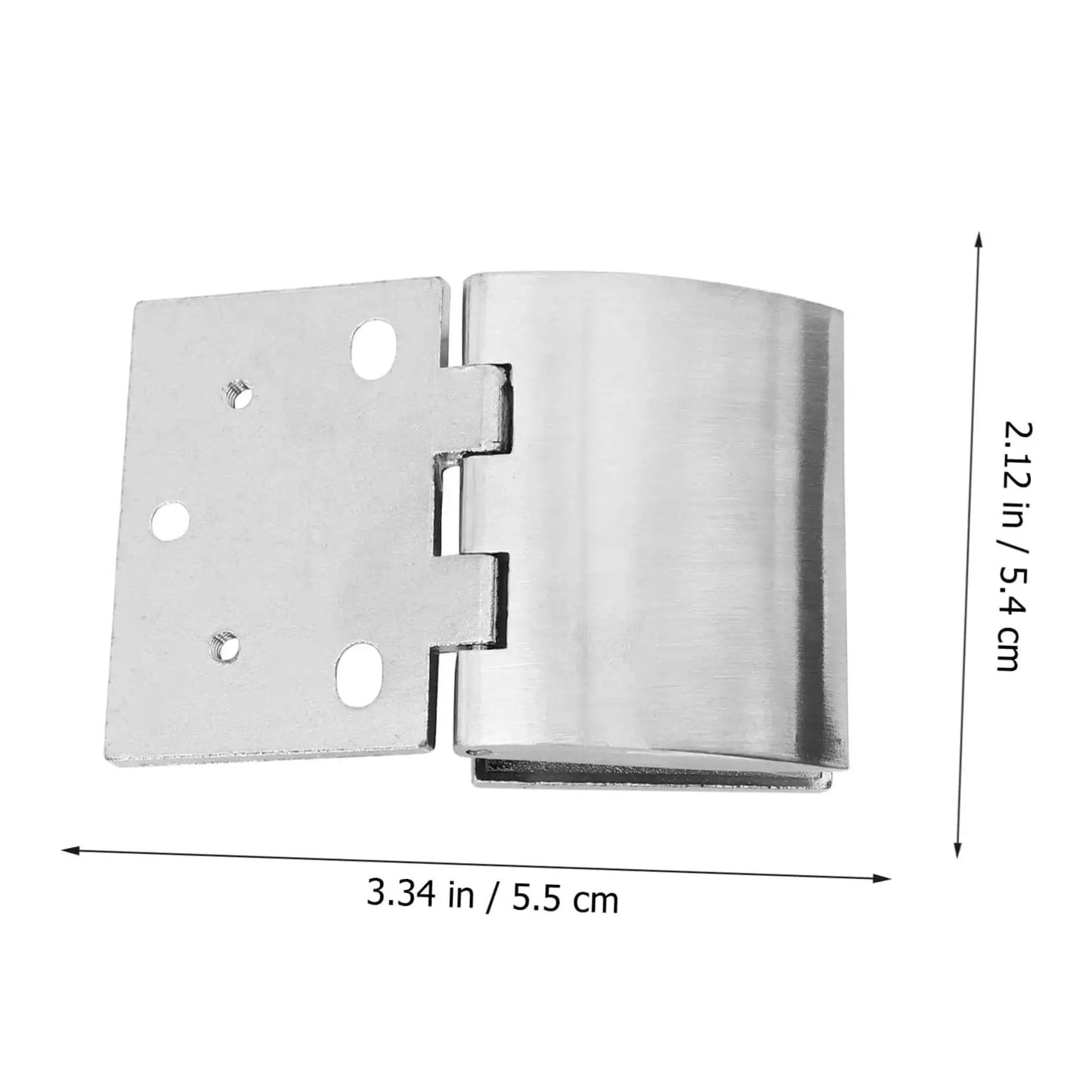 Arc Hinge Set For Glass Doors And Cabinets Made From Zinc Alloy Heavy Duty Hardware Two Piece Rust Resistant High Load Bearing