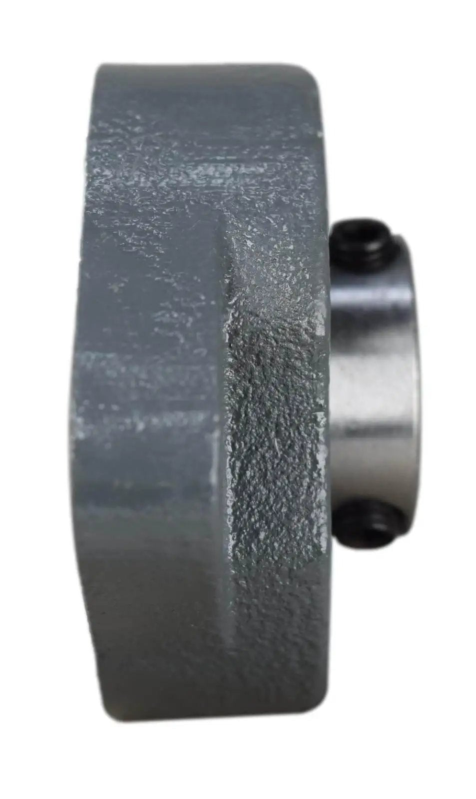 Side view of 3/4 Inch Light Duty Two Bolt Flange Bearing with Cast Iron Housing and Grease Zerk for 3/4 Inch Shaft