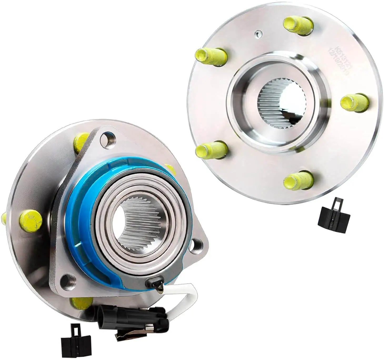 2 Front Wheel Hub & Bearing Kit with 2 Outer Tie Rods for FWD Buick LeSabre Lucerne Park Avenue Riviera Cadillac DTS DeVille