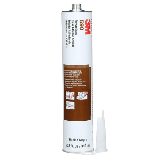 Polyurethane Adhesive for Glass 310 mL Cartridge Pack of 1 Black, Fast-Cure High-Strength Structural and Windshield Bonding Sealant