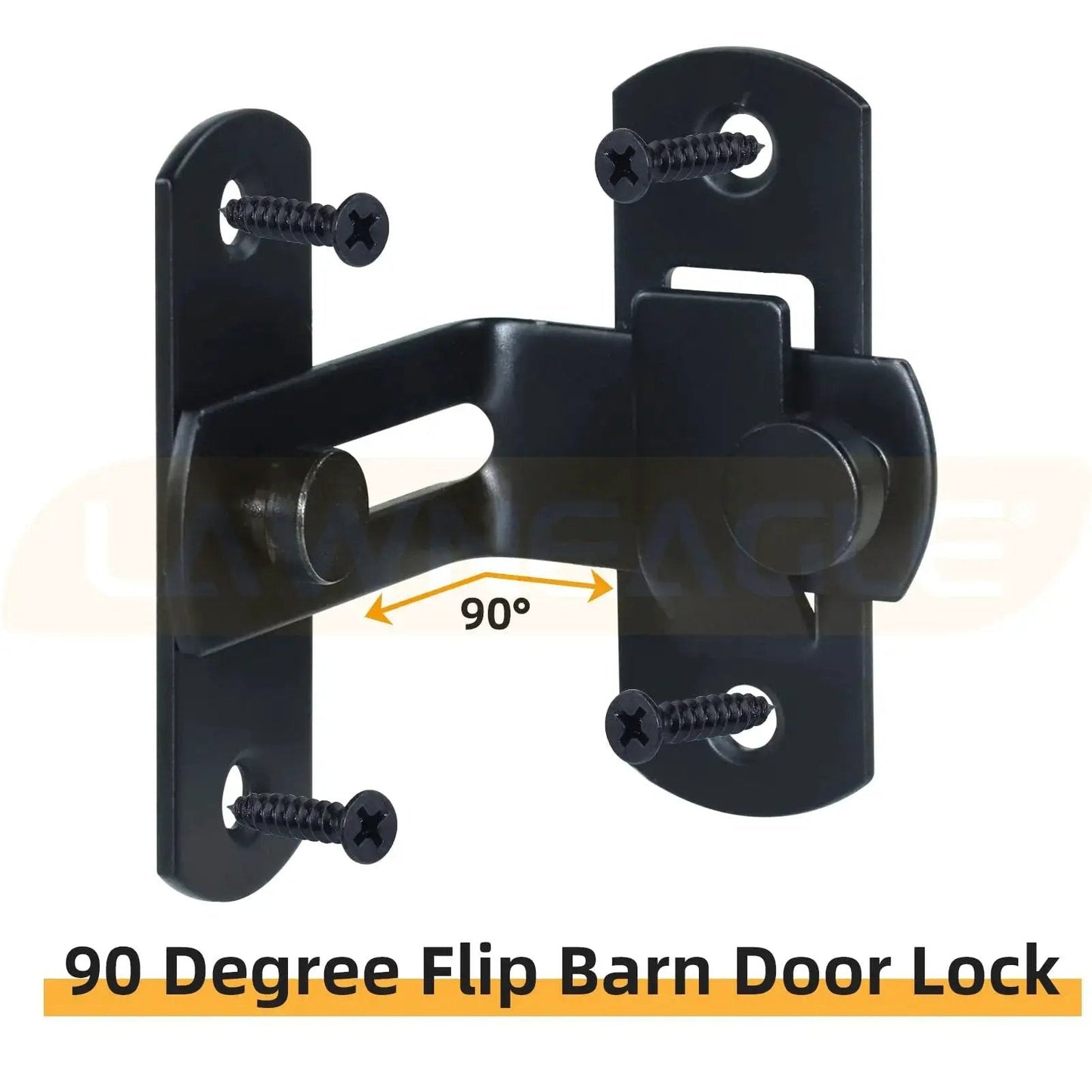 2 Pack 90 Degree Flip Sliding Barn Door Lock For Barn Doors And Cabinets, Privacy And Security Lock, Rugged Corrosion Resistant Alloy Steel