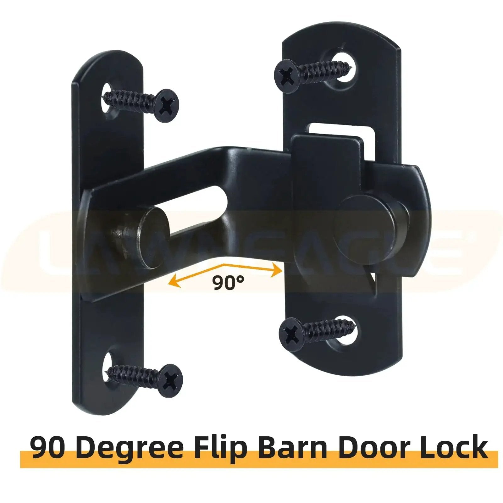 2 Pack 90 Degree Flip Sliding Barn Door Lock For Barn Doors And Cabinets, Privacy And Security Lock, Rugged Corrosion Resistant Alloy Steel