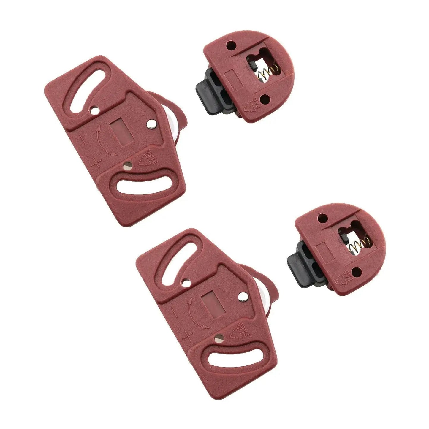 Four Pair Wardrobe Sliding Door Roller Kit with Pulleys and Circuit Board Hardware Brown, Durable Plastic Construction