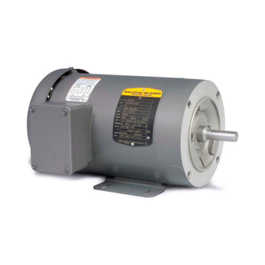 3-Phase General Purpose AC Motor, 56C Frame, TEFC Enclosure, 1/2 HP, 1140 RPM, 60Hz, 230/460V Dual Voltage, Sealed Ball Bearing, Locked Drive End, Heavy Gauge Steel Housing for Pumps Fans