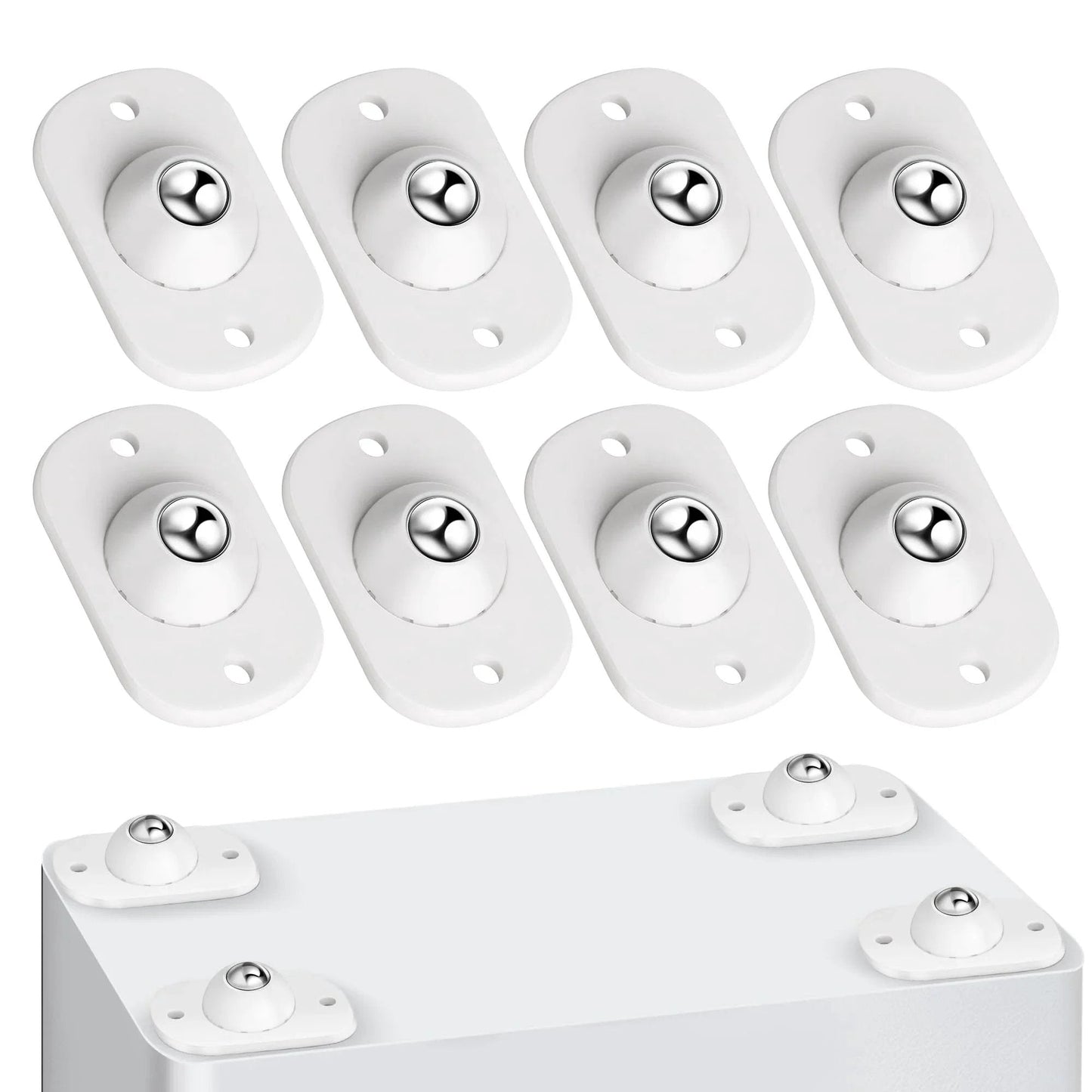 8 Pack Self Adhesive Appliance Casters Wheels, 360 Degree Swivel Universal Rollers for kitchen appliances, mini wheels for coffee makers.