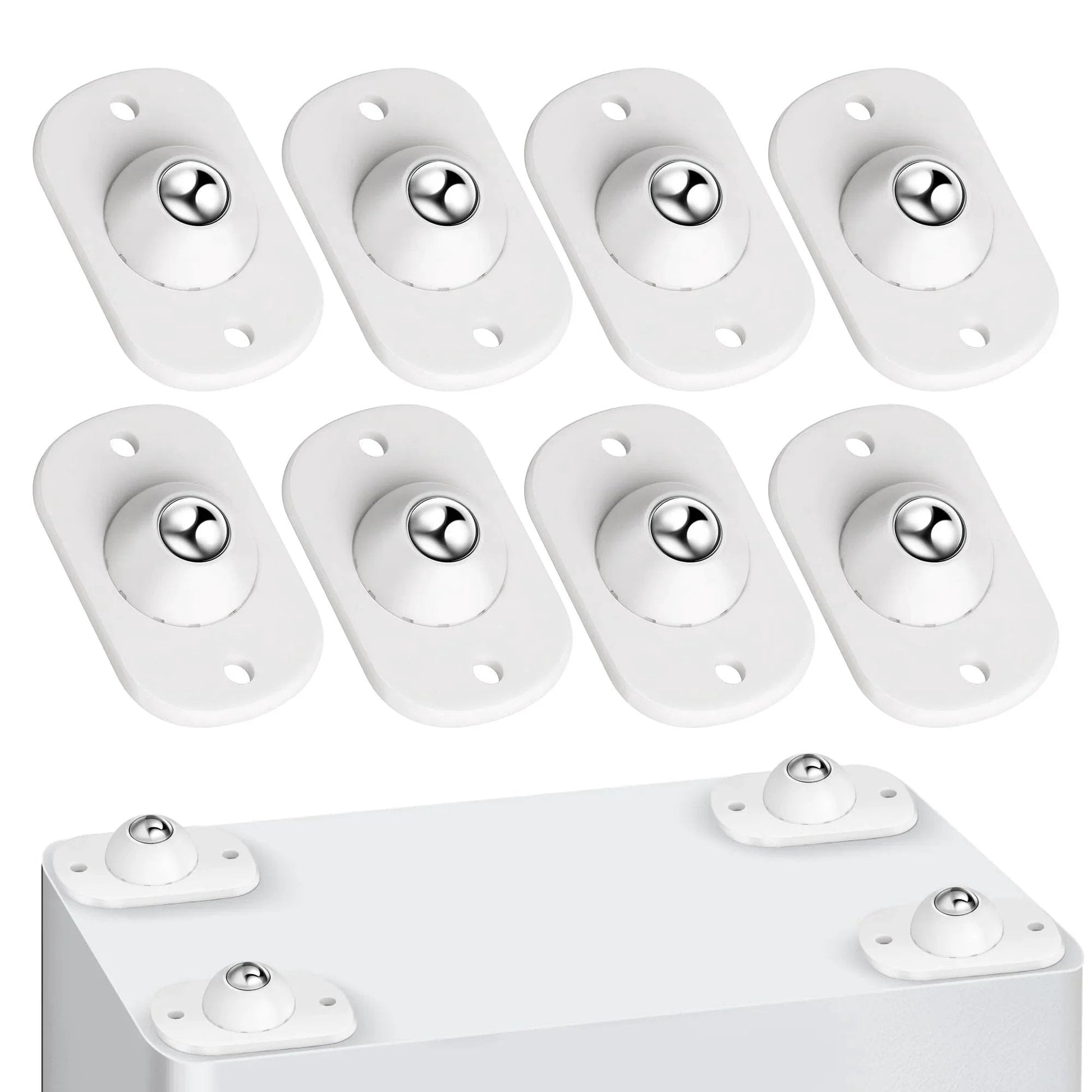 8 Pack Self Adhesive Appliance Casters Wheels, 360 Degree Swivel Universal Rollers for kitchen appliances, mini wheels for coffee makers.