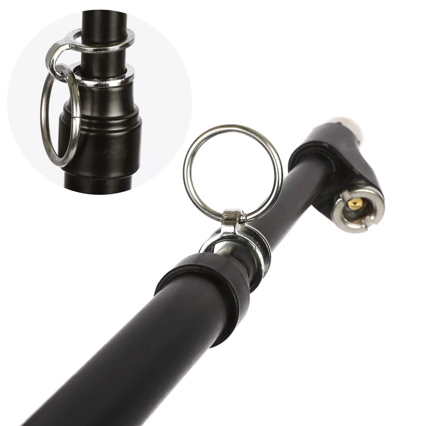 Heavy Duty Dual Head Pencil Style Air Pressure Gauge With Extended Tube 10-150 PSI Easy To Read Two Sided Scale, close-up view