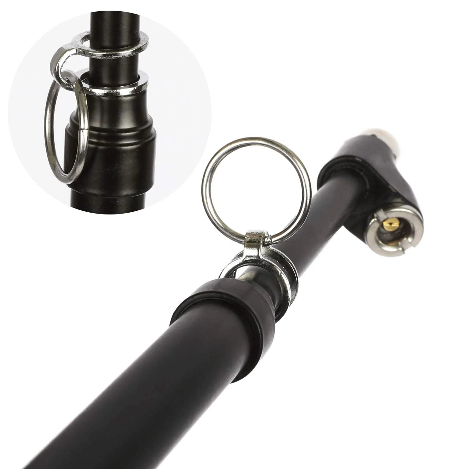 Heavy Duty Dual Head Pencil Style Air Pressure Gauge With Extended Tube 10-150 PSI Easy To Read Two Sided Scale, close-up view