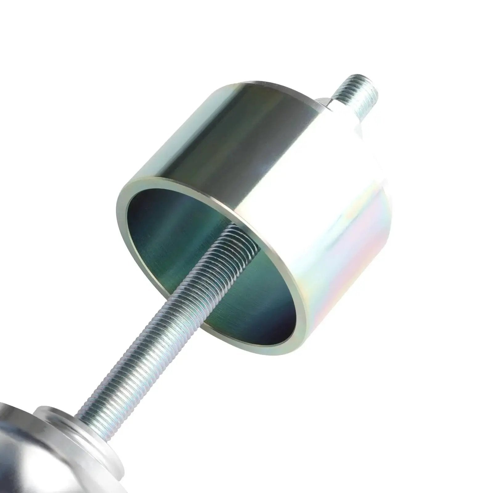 Close-up of UTV Wheel Bearing Removal Tool Kit 40 And 44 Mm for Polaris, showing threaded rod and cylindrical component.