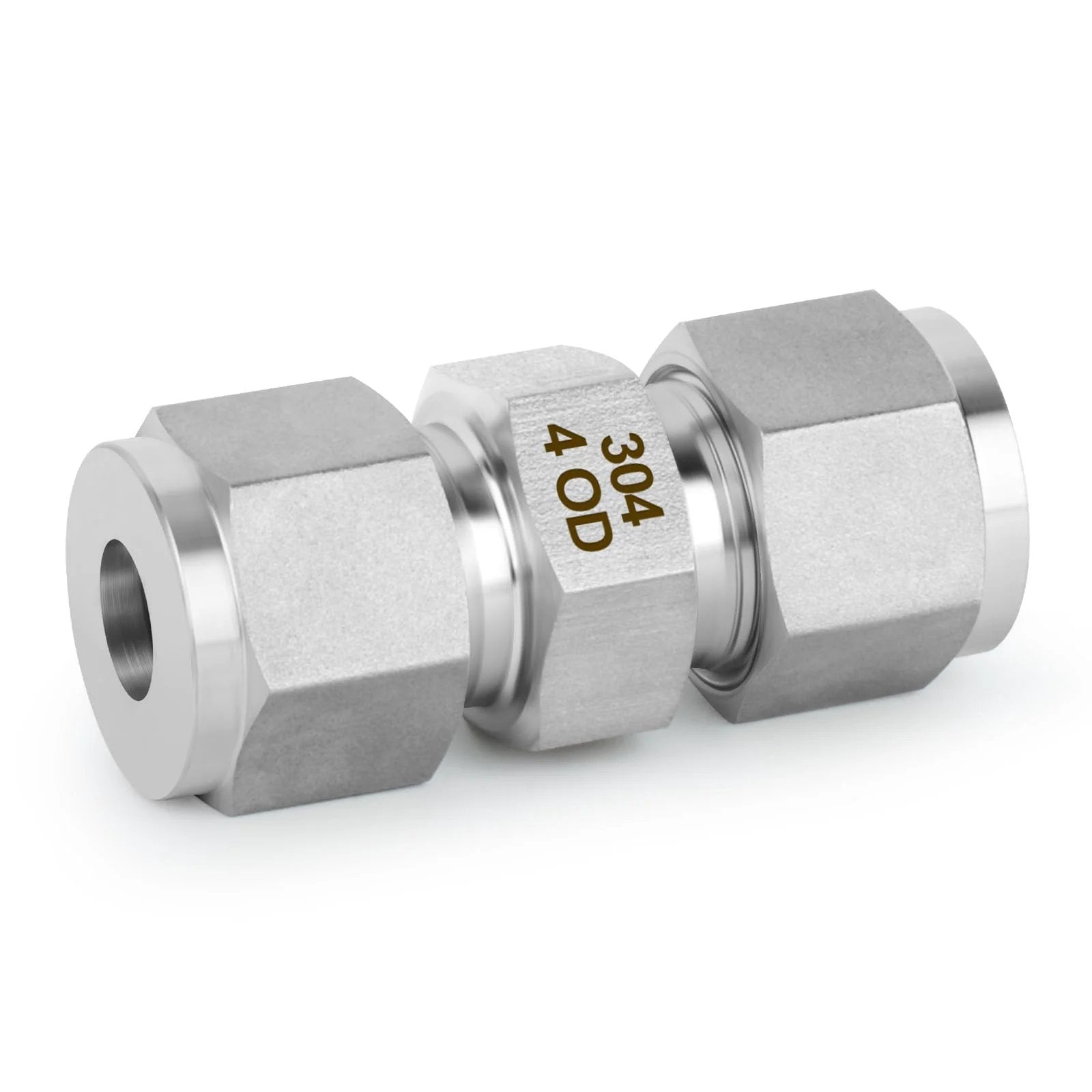 Premium 304 Stainless Steel Compression Tube Fitting Connector 5 Pack Straight Adapters 4mm Tube OD To 4mm OD Leakproof Corrosion Resistant