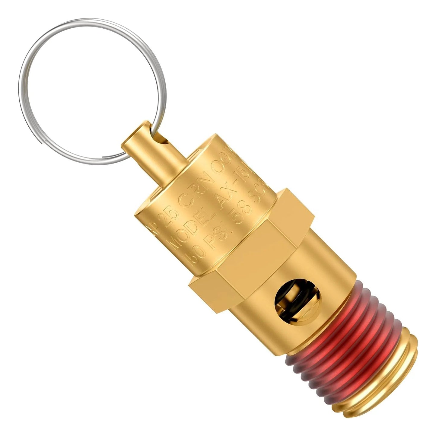 Brass Quarter Inch NPT Safety Valve For Air Compressors, 150 PSI Relief, Tank Pop Off With Secure Pressure Regulation, Durable Brass Relief Valve For Air, Water, And Oil Lines, Easy Install, One Pack by DALQUIS