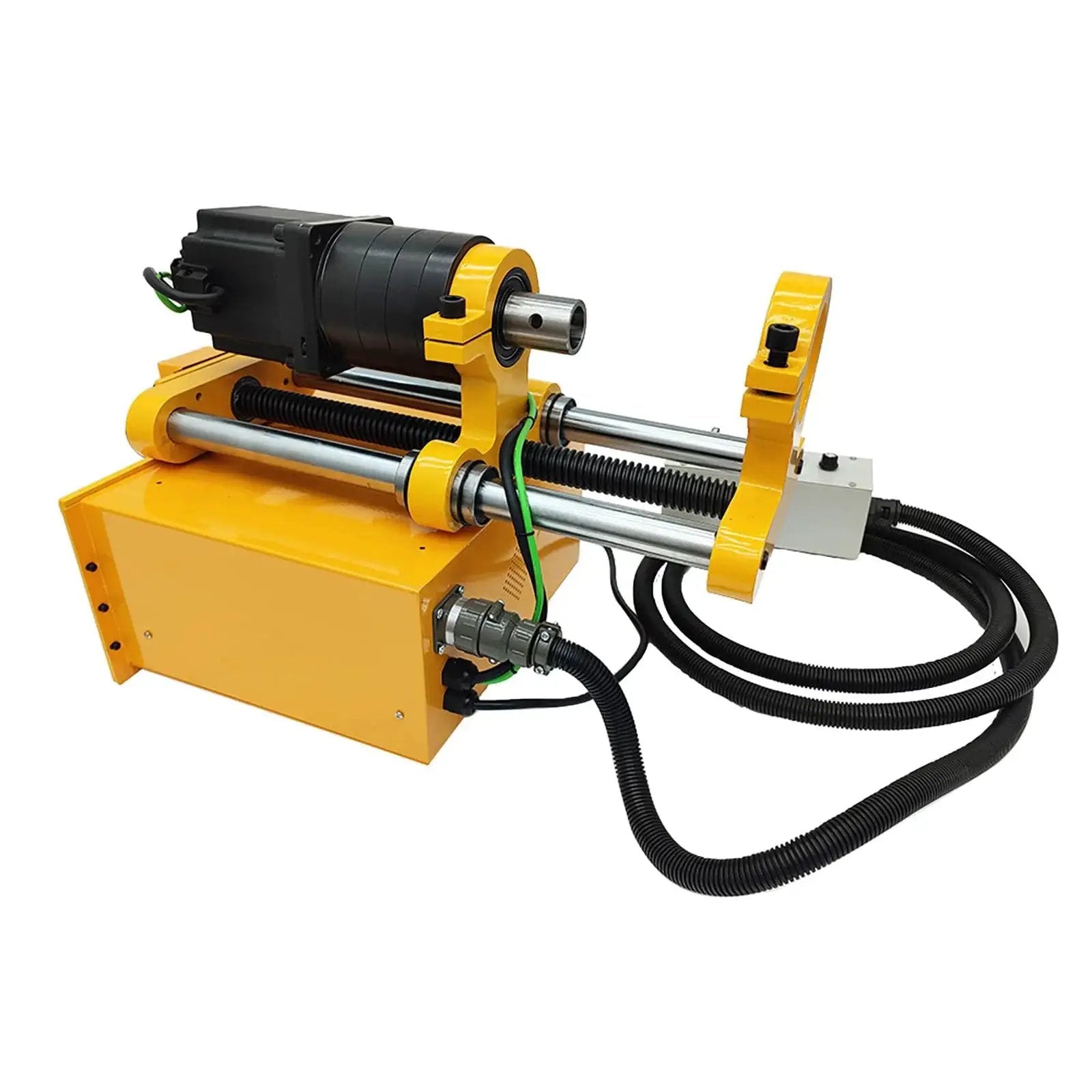 Workshop Ready 110V Hole Drilling Machine For Engineering Machining Delivers 45 To 180 Mm Hole Range 380 Mm Travel 1500W Power Industrial Heavy Duty Pipe Boring Rig Pro Grade For Precise Maintenance And Complex Workpieces Beilockery, yellow and black components