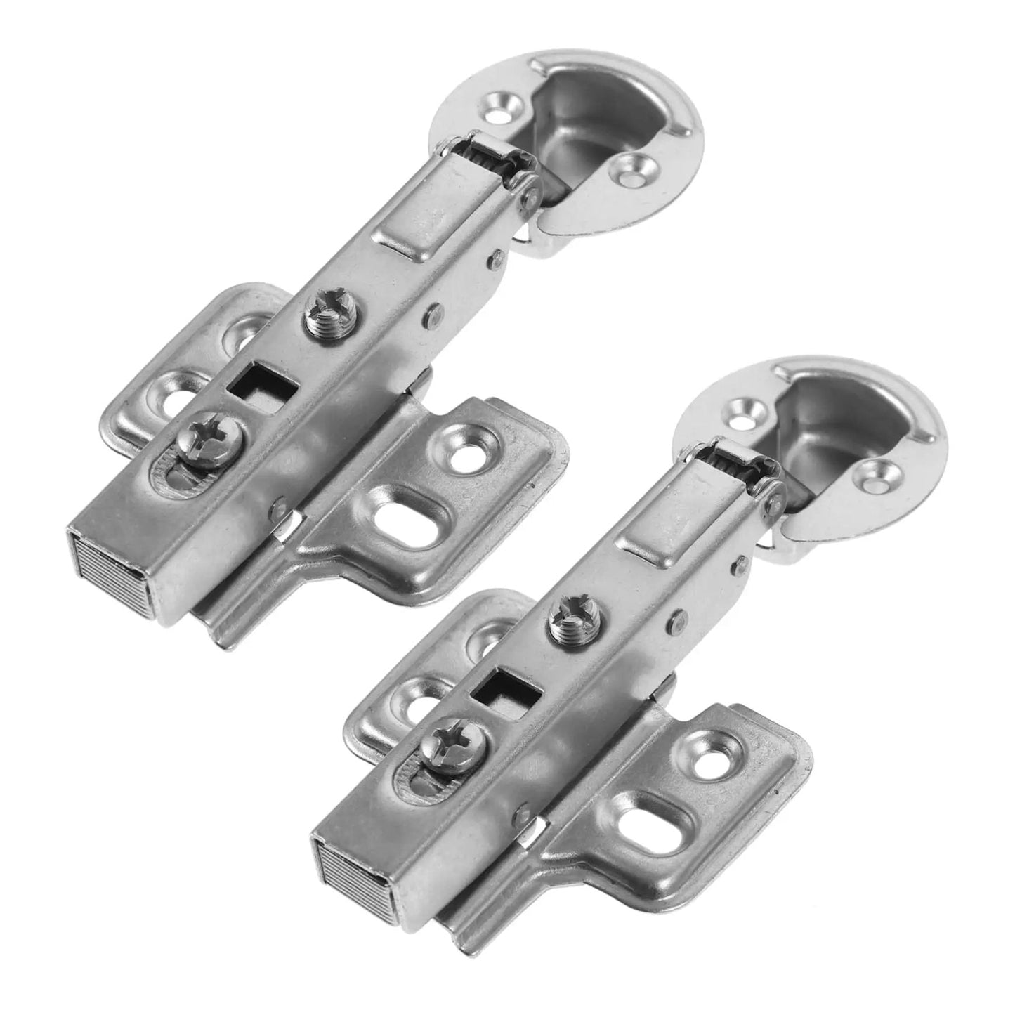 Stainless Steel Damping Hinges For Cabinet Doors 2 Pack Heavy Duty Hydraulic Soft Close Mechanism For Kitchen And Bathroom Cabinets Easy Installation Finish