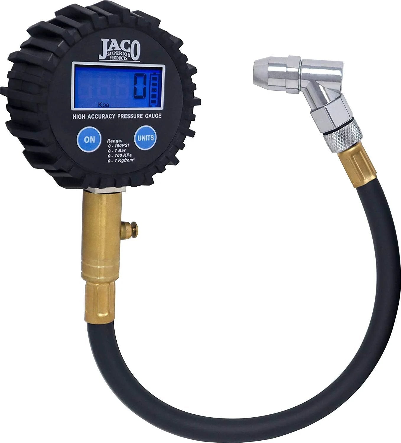 ElitePro Digital Tire Pressure Gauge Pro Grade Accuracy Up To 100 PSI with dual sensors and brass and steel build