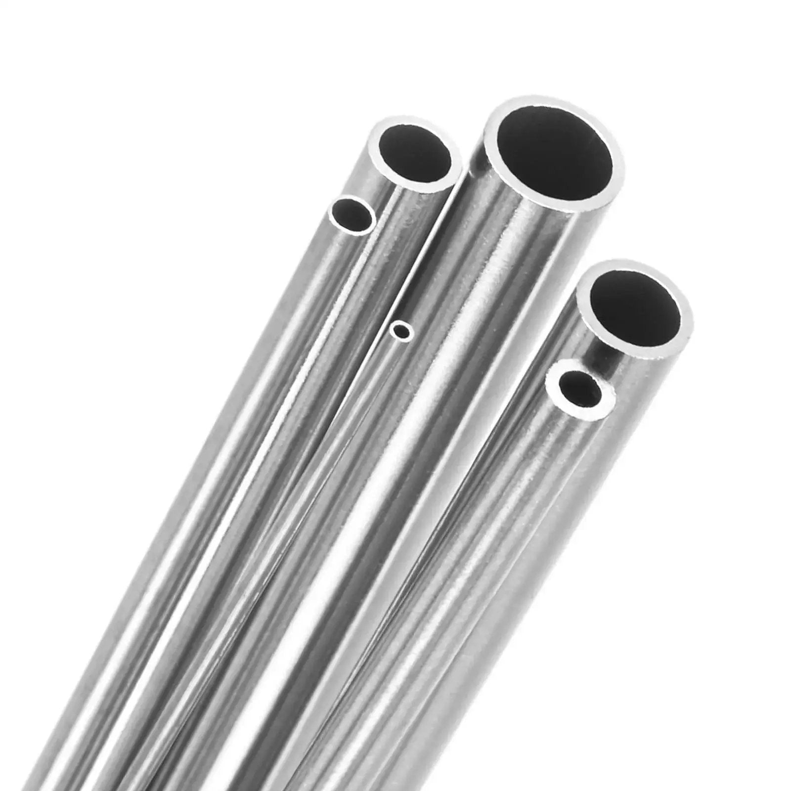 Pro Grade 304 Stainless Steel Tube Set, 300mm Length, Seamless, Six Diameters From 1mm To 6mm OD, Wall Thickness 0.15mm And 0.6mm