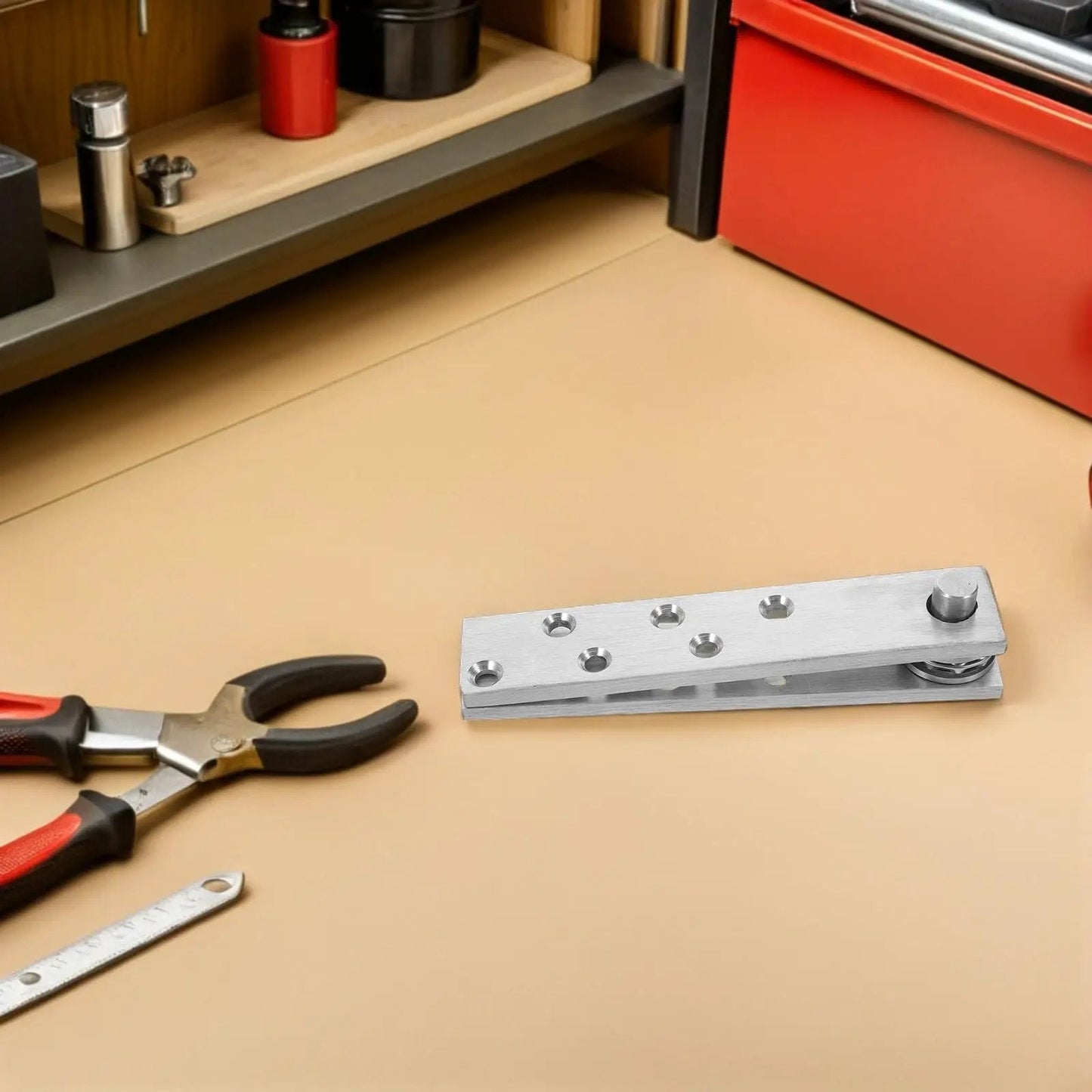 Heavy Duty Hidden Door Pivot Hinge With 360 Degree Rotation For Secret Doors Cabinets And Bookshelves Stainless Steel