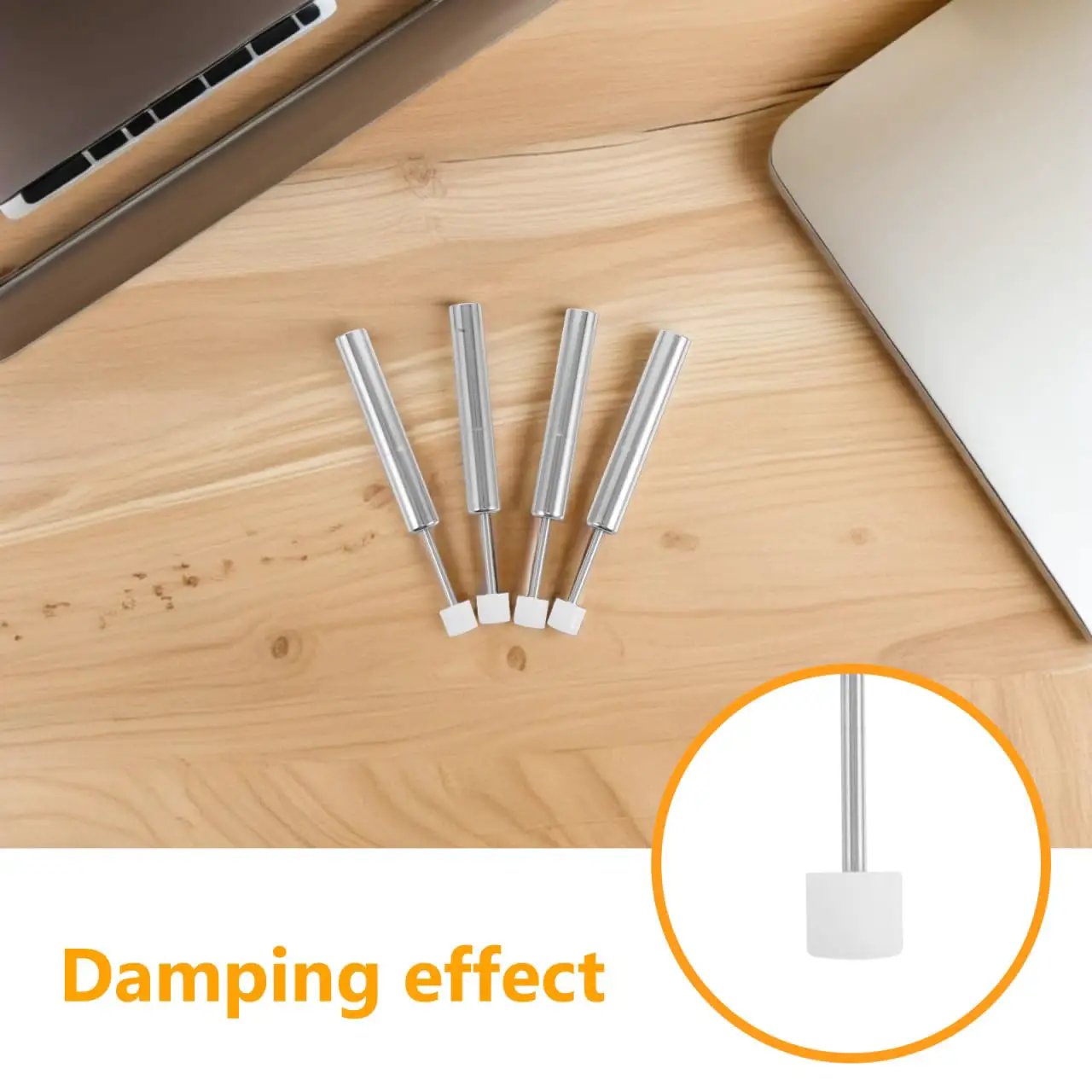 Universal Trash Can Lid Damper Replacement Soft Close Hydraulic Piston for Kitchen Garbage Cans, quiet lid closing, 1-pack.
