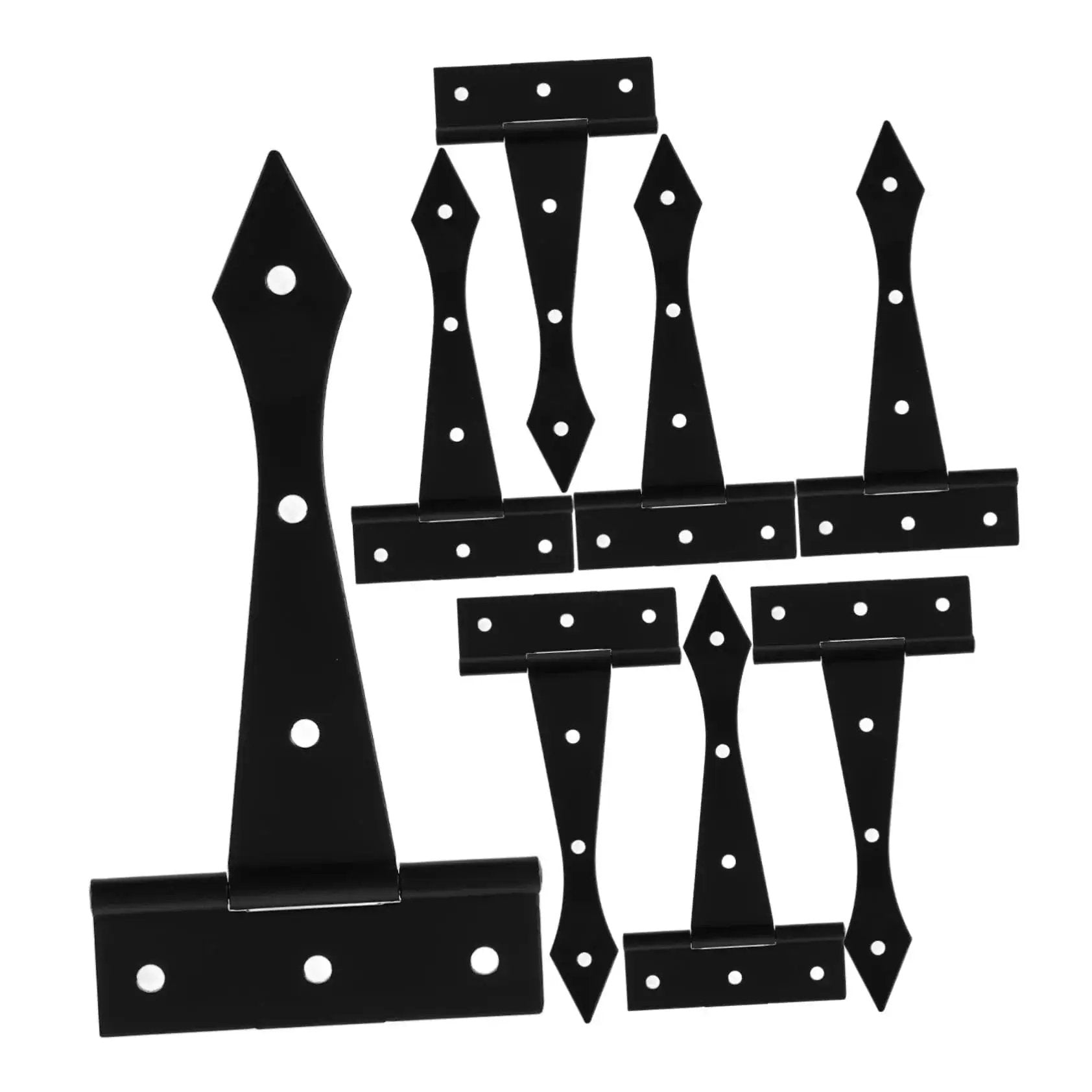 8 Piece Heavy Duty Iron Cabinet Hinges For Doors Tee Hinges For Kitchen Cabinets Cupboards And Outdoor Structures Smooth Finish
