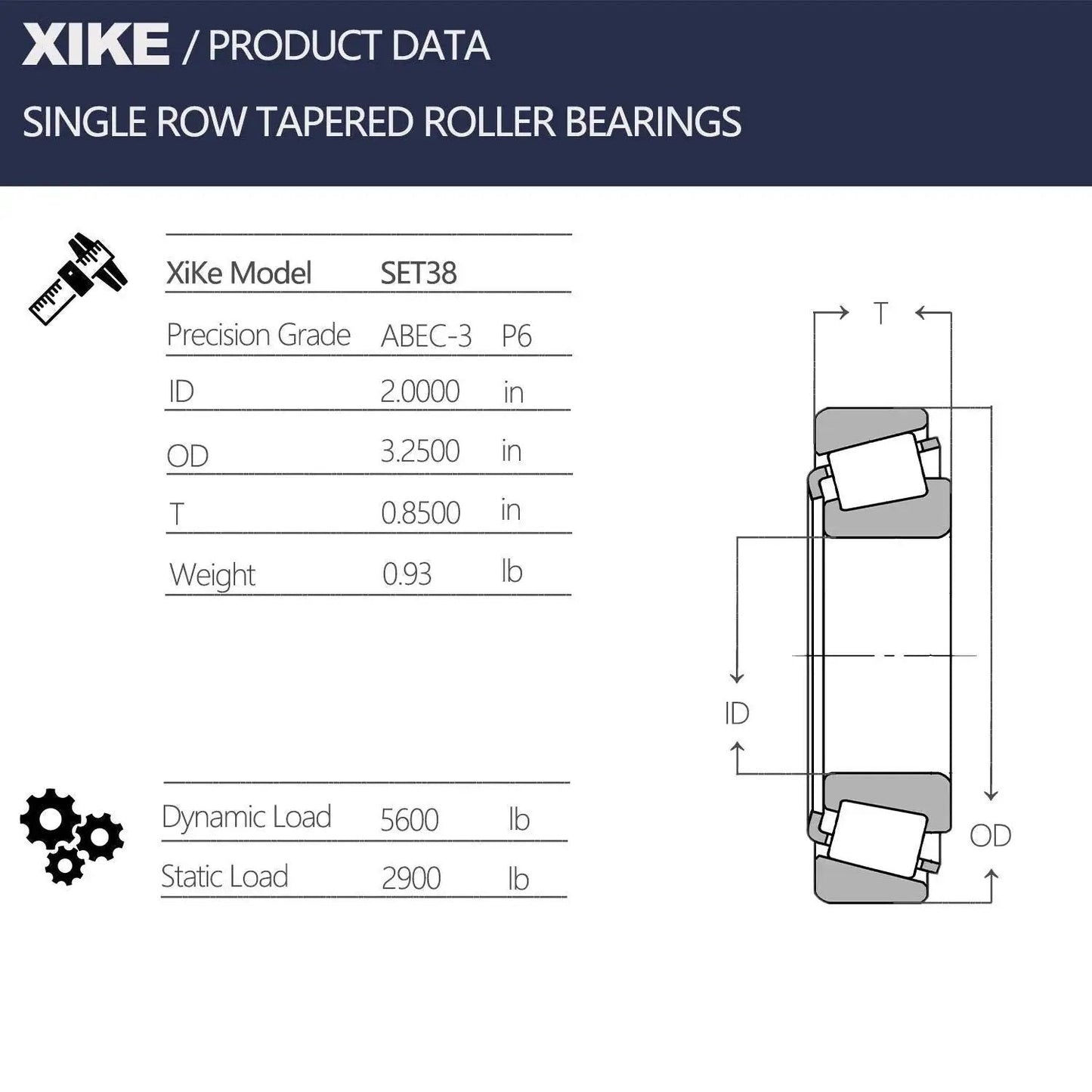 Durable Wheel Bearing Set 38 Tapered Roller Bearings For Car And Trailer Axles Fits Most Vehicles 2 Pack XiKe Beefy Chrome Steel Diagram