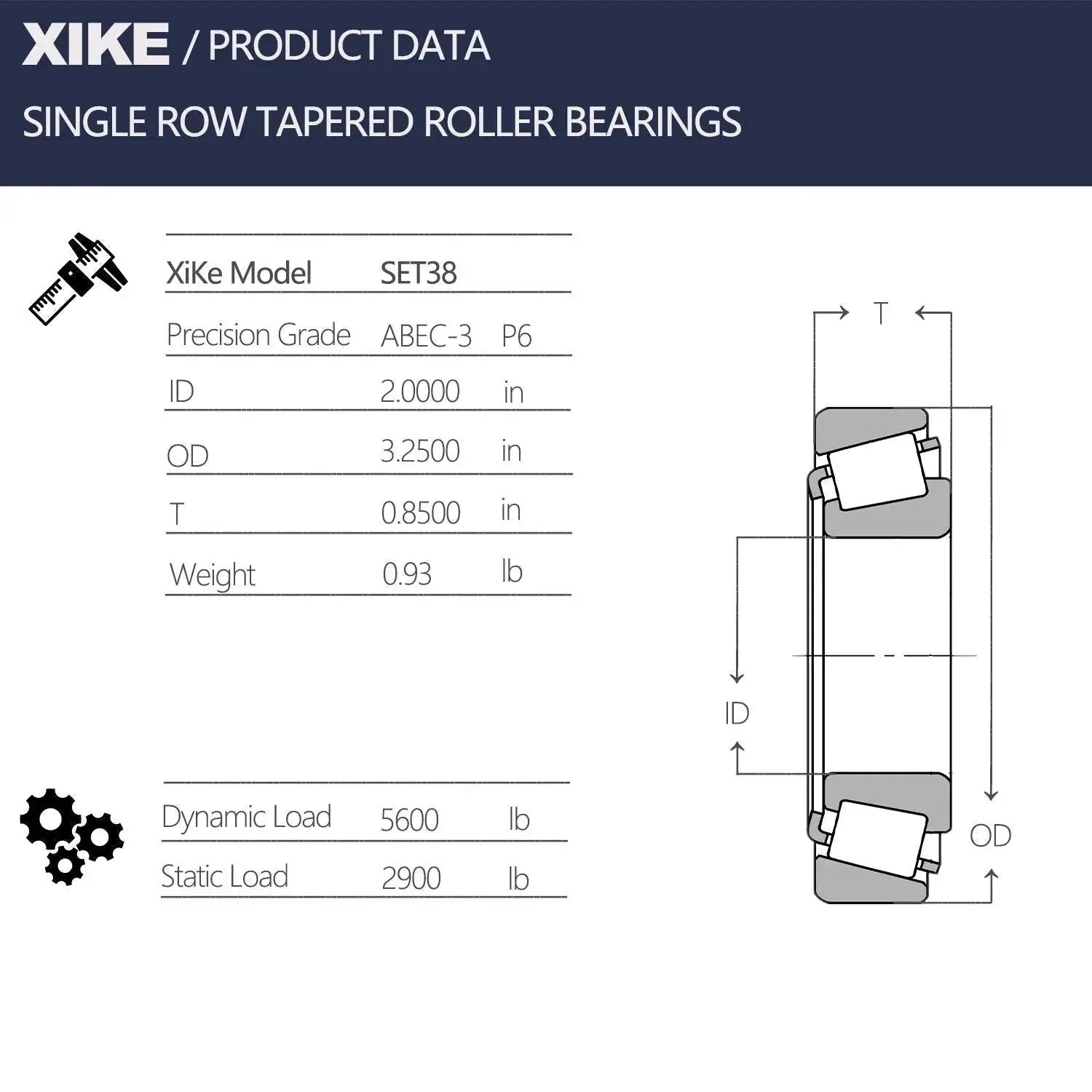 Durable Wheel Bearing Set 38 Tapered Roller Bearings For Car And Trailer Axles Fits Most Vehicles 2 Pack XiKe Beefy Chrome Steel Diagram