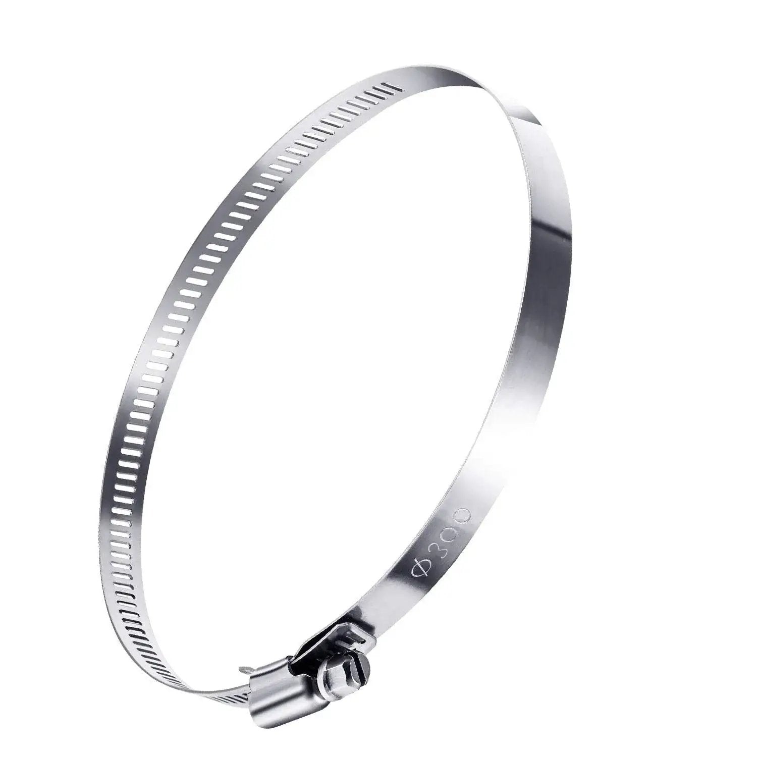 12 Inch Adjustable 304 Stainless Steel Duct Clamps Worm Gear Hose Clamps Pack for Pipe Intercooler Plumbing Tube and Fuel Line